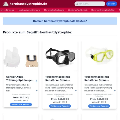 Screenshot hornhautdystrophie.de