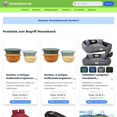 Screenshot hosenband.de