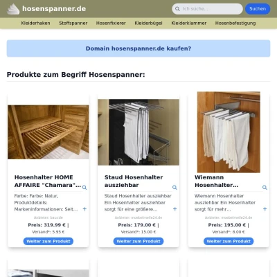 Screenshot hosenspanner.de