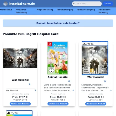 Screenshot hospital-care.de