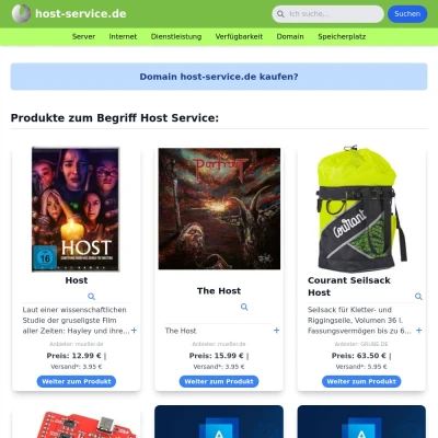Screenshot host-service.de