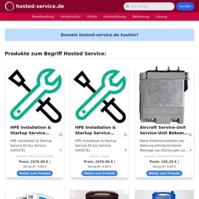 Screenshot hosted-service.de