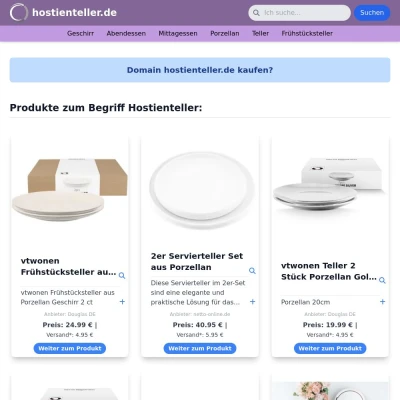 Screenshot hostienteller.de