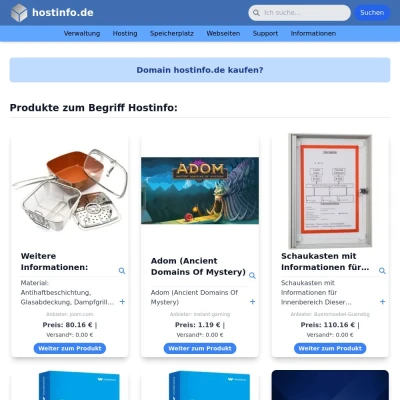 Screenshot hostinfo.de