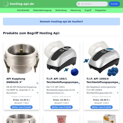 Screenshot hosting-api.de