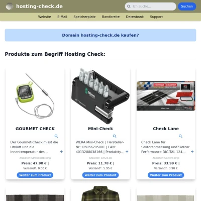 Screenshot hosting-check.de