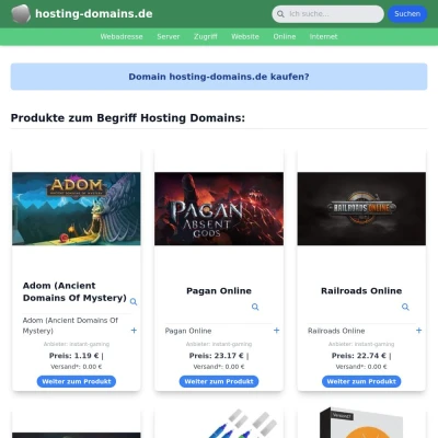 Screenshot hosting-domains.de