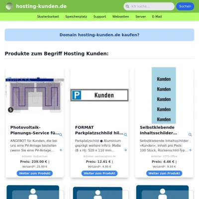 Screenshot hosting-kunden.de