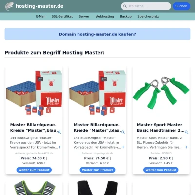 Screenshot hosting-master.de