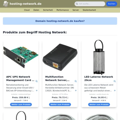 Screenshot hosting-network.de