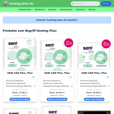 Screenshot hosting-plus.de