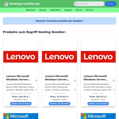 Screenshot hosting-reseller.de