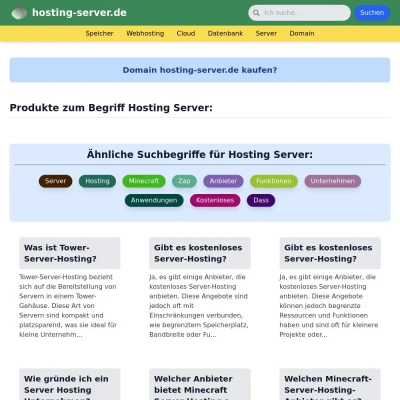 Screenshot hosting-server.de