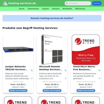 Screenshot hosting-services.de