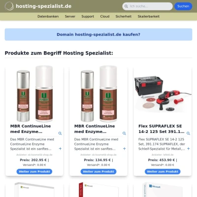 Screenshot hosting-spezialist.de