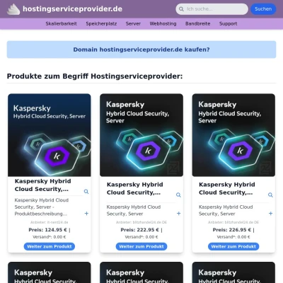 Screenshot hostingserviceprovider.de
