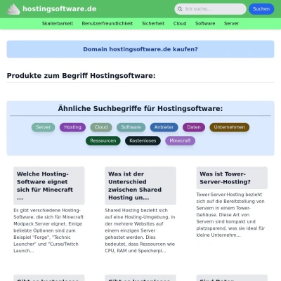 Screenshot hostingsoftware.de