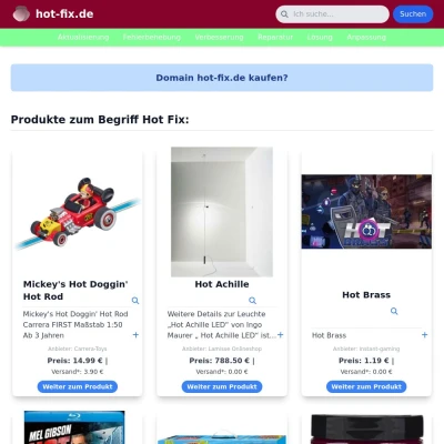 Screenshot hot-fix.de