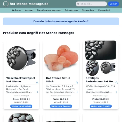 Screenshot hot-stones-massage.de