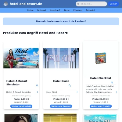 Screenshot hotel-and-resort.de