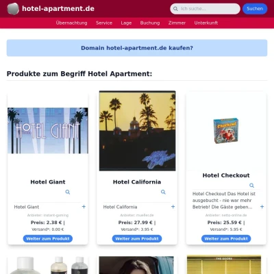 Screenshot hotel-apartment.de