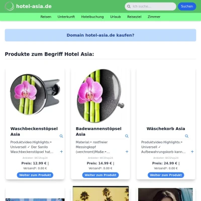 Screenshot hotel-asia.de