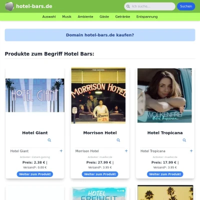 Screenshot hotel-bars.de