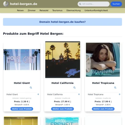 Screenshot hotel-bergen.de