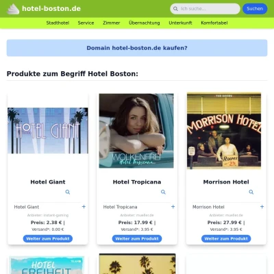 Screenshot hotel-boston.de