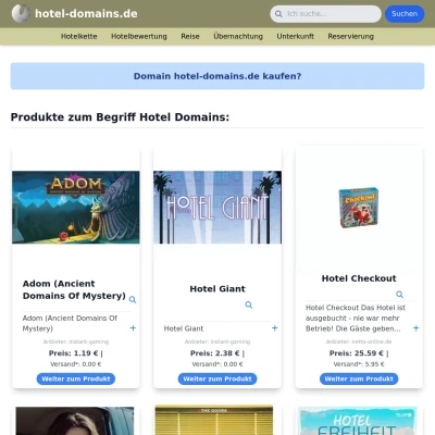 Screenshot hotel-domains.de