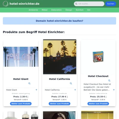 Screenshot hotel-einrichter.de