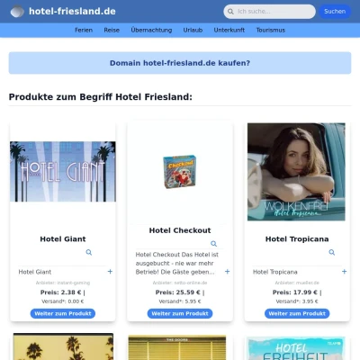 Screenshot hotel-friesland.de