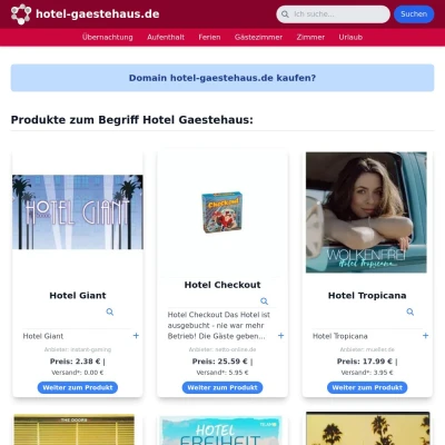 Screenshot hotel-gaestehaus.de