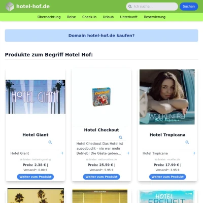 Screenshot hotel-hof.de