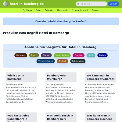 Screenshot hotel-in-bamberg.de