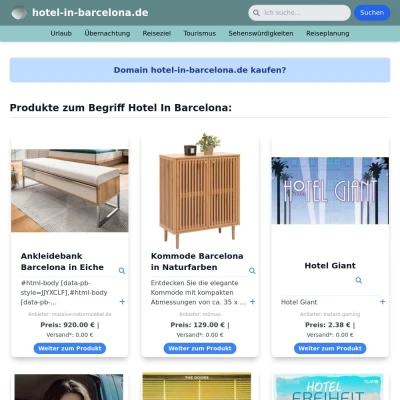 Screenshot hotel-in-barcelona.de