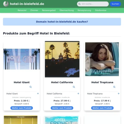 Screenshot hotel-in-bielefeld.de