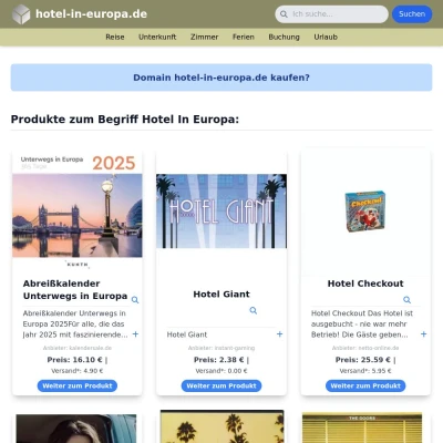 Screenshot hotel-in-europa.de