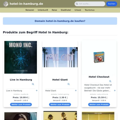Screenshot hotel-in-hamburg.de