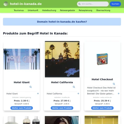 Screenshot hotel-in-kanada.de