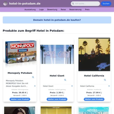 Screenshot hotel-in-potsdam.de