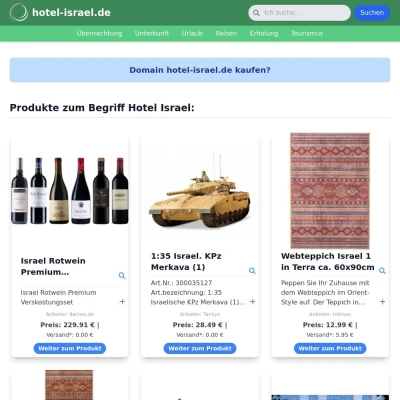 Screenshot hotel-israel.de