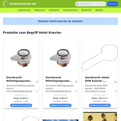 Screenshot hotel-kueche.de