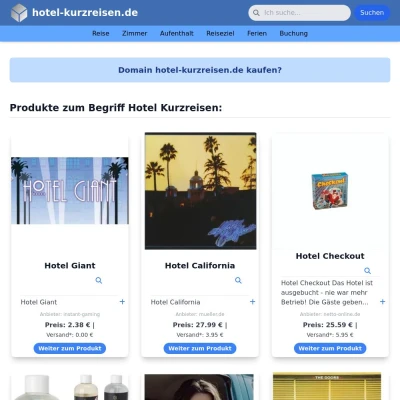 Screenshot hotel-kurzreisen.de