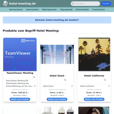 Screenshot hotel-meeting.de