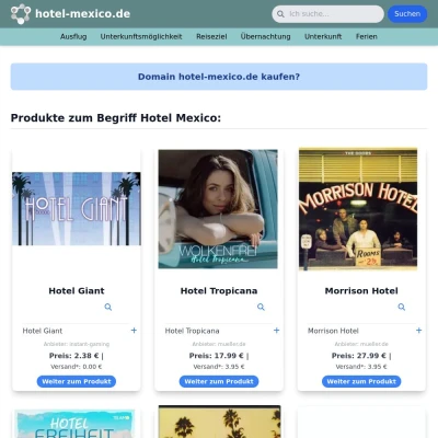 Screenshot hotel-mexico.de