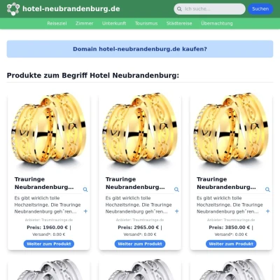 Screenshot hotel-neubrandenburg.de