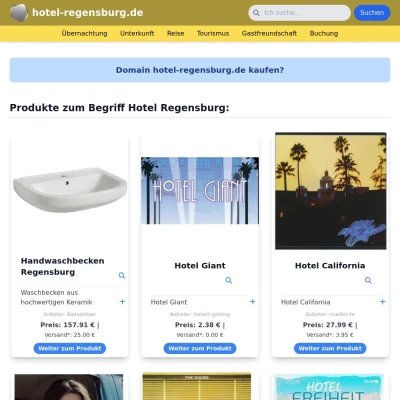 Screenshot hotel-regensburg.de