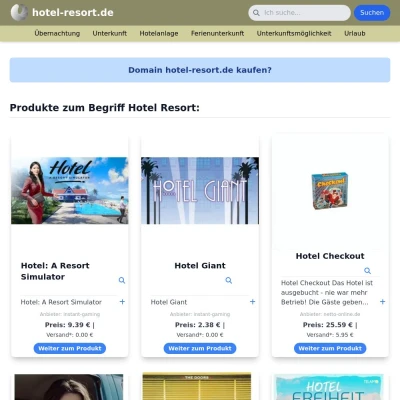 Screenshot hotel-resort.de