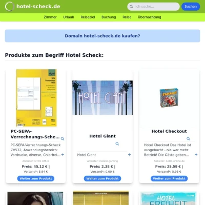 Screenshot hotel-scheck.de